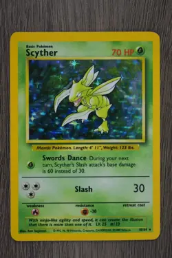 Scyther Jungle 10/64 Holo NO SYMBOL ERROR | NM WOTC Pokemon Card Vintage - Image 1