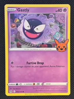 2022 Pokemon TCG Trick or Trade Gastly #64 F Regular Common Card EN - Image 1