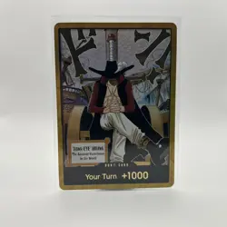 DON!! Card Gold Frame Mihawk OP14 ONE PIECE - NM English - The azure Sea’s Seven - Image 1