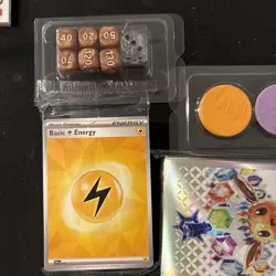 Pokemon ETB Accessories Prismatic Evolutions-Sleeves, Dice, Coins, Energy Cards - Image 3