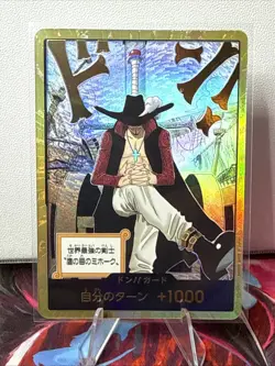 DON !! Card Mihawk Gold Frame The Azure Sea's Seven ONE PIECE Card Japanese - Image 1