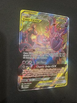 Naganadel & Guzzlord GX Full Art Holo Card 223/236 Sm Cosmic Eclipse Pokemon TCG - Image 4