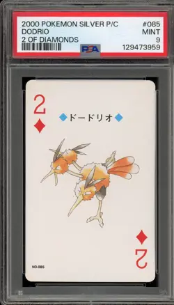 Pokemon Silver Playing Cards Dodrio 2 of Diamonds #085 PSA 9 Mint - Image 1