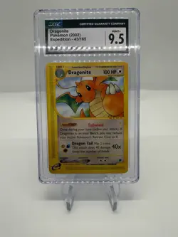 CGC 9.5 MINT+ Dragonite 2002 Expedition 43/165 Pokemon Card - Image 1