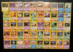(50) POKEMON VINTAGE CARD LOT GYM HEROES BROCK MISTY BLAINE Kadabra Zubat Machop - Image 1