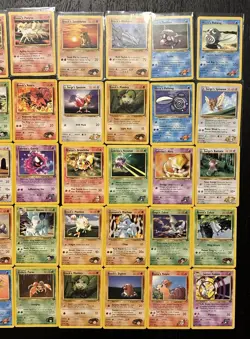 (50) POKEMON VINTAGE CARD LOT GYM HEROES BROCK MISTY BLAINE Kadabra Zubat Machop - Image 3