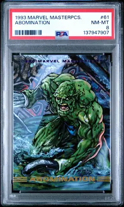 1993 MARVEL MASTERPIECES #61 ABOMINATION PSA 8 - Image 1