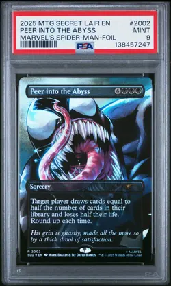 2025 MTG SECRET LAIR DROP COLORS-FOIL #2002 PEER INTO THE ABYSS PSA 9 - Image 1