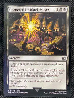 MTG Magic the Gathering Cornered By Black Mages #28 Final Fantasy Non Foil - Image 1
