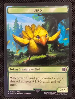 MTG Magic the Gathering Bird Token creature #16 Wizard #14 Final Fantasy - Image 1