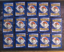Lot of 15 Vintage Pokemon Cards English WOTC Non-Holo - Image 2