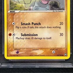 Machop 53/108 CGC 7 English 2007 EX Power Keepers TCG CCG Graded Pokemon - Image 5