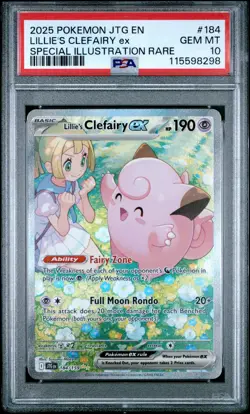 Lillie's Clefairy ex 184/159 PSA 10 SIR Journey Together TCG CCG Pokemon - Image 1