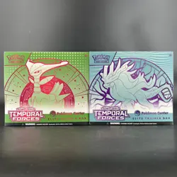 2 Temporal Forces Pokemon Center Elite Trainer Box Iron Leaves & Walking Wake - Image 1
