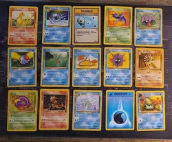 Lot of 15 Vintage Pokemon Cards English WOTC Non-Holo - Image 1