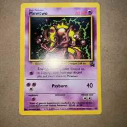Mewtwo 14/53 Wotc Black Star Promo Regular w/ Ultra-Pro One-Touch Mag Case - NM- - Image 1