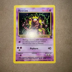 Mewtwo 14/53 Wotc Black Star Promo Regular w/ Ultra-Pro One-Touch Mag Case - NM- - Image 2