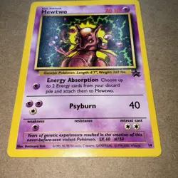 Mewtwo 14/53 Wotc Black Star Promo Regular w/ Ultra-Pro One-Touch Mag Case - NM- - Image 3