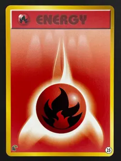 Pokemon Card Fire Energy #25 Intro Pack Neo Chikorita Deck Japanese - Image 1