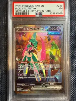Iron Valiant ex 249 PSA 7 Special illustration rare 2023 Pokemon Paradox Rift - Image 1