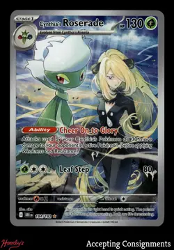 2025 Pokemon Scarlet & Violet Destined Rivals 184/182 Cynthia's Roserade IR FA - Image 1