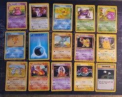 Lot of 15 Vintage Pokemon Cards English WOTC Non-Holo - Image 1