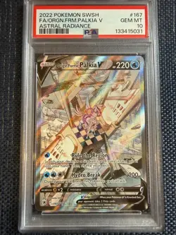 Origin Forme Palkia V 167 PSA 10 full art 2022 Astral Radiance Pokemon Gem Mint - Image 1