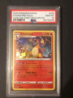 PSA 10, Charizard 025/185 Vivid Voltage Deck Cracked Ice Foil Pokemon - Image 3