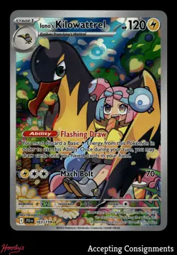 2025 Pokemon Scarlet & Violet Journey Together #163 Iono's Kilowattrel IR FA - Image 1