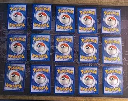 Lot of 15 Vintage Pokemon Cards English WOTC Non-Holo - Image 2