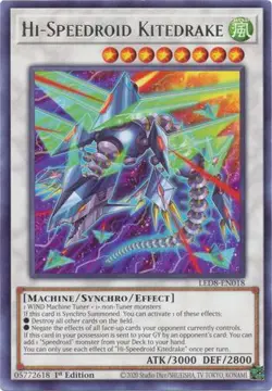 YUGIOH TCG Synchro Storm - Hi-Speedroid Kitedrake LED8-EN018 - Image 1