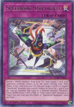 YUGIOH TCG Synchro Storm - Speedroid Dupligate LED8-EN008 - Image 1