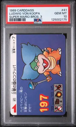 1989 CARDDASS SUPER MARIO BROS. 3 #41 LUDWIG VON KOOPA PSA 10 - Image 1