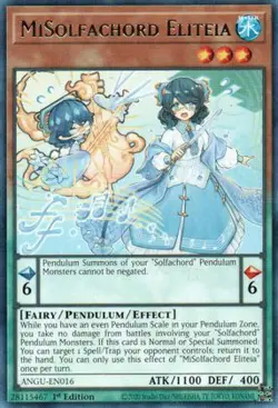 YUGIOH TCG Ancient Guardians - MiSolfachord Eliteia ANGU-EN016 - Image 1