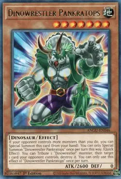YUGIOH TCG Ancient Guardians - Dinowrestler Pankratops ANGU-EN046 - Image 1