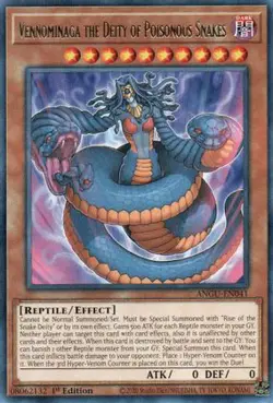 YUGIOH TCG - Vennominaga the Deity of Poisonous Snakes ANGU-EN041 - Image 1
