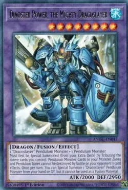 YUGIOH TCG Ancient Guardians - Dinoster Power, the Mighty Dracoslayer ANGU-EN047 - Image 1