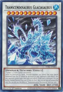 YUGIOH TCG Wild Survivors - Transcendosaurus Glaciasaurus WISU-EN004 - Image 1