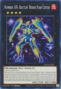 YUGIOH TCG - Number 105: Battlin' Boxer Star Cestus LD10-EN042 - Image 1