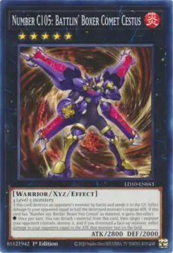 YUGIOH TCG - Number C105: Battlin' Boxer Comet Cestus LD10-EN043 - Image 1