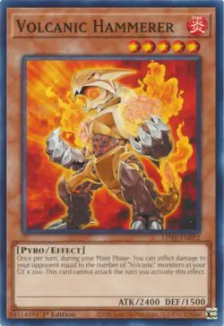 YUGIOH TCG Soulburning Volcano - Volcanic Hammerer LD10-EN052 - Image 1