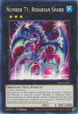 YUGIOH TCG Duels from the Deep - Number 71: Rebarian Shark LED9-EN013 - Image 1