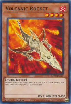 YUGIOH TCG Soulburning Volcano - Volcanic Rocket LD10-EN027 - Image 1