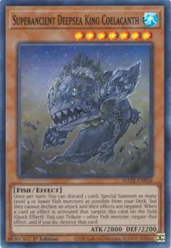 YUGIOH TCG Maze of Memories - Superancient Deepsea King Coelacanth MAZE-EN036 - Image 1