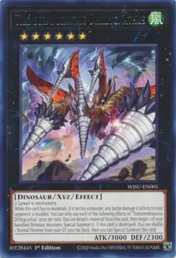 YUGIOH TCG Wild Survivors - Transcendosaurus Drillygnathus WISU-EN005 - Image 1