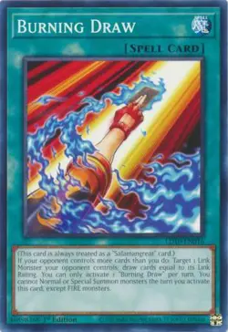 YUGIOH TCG Soulburning Volcano - Burning Draw LD10-EN016 - Image 1