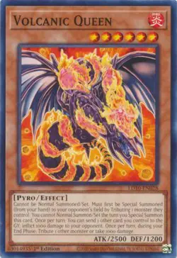 YUGIOH TCG Soulburning Volcano - Volcanic Queen LD10-EN028 - Image 1
