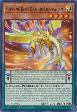 YUGIOH TCG Age of Overlord - Supreme King Dragon Lightwurm AGOV-EN002 - Image 1
