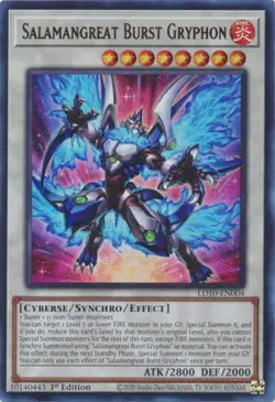 YUGIOH TCG Soulburning Volcano - Salamangreat Burst Gryphon LD10-EN004 - Image 1