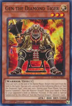 YUGIOH TCG Age of Overlord - Gen the Diamond Tiger AGOV-EN082 - Image 1